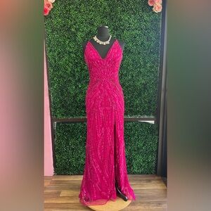 Primavera Couture Fuchsia Prom Dress